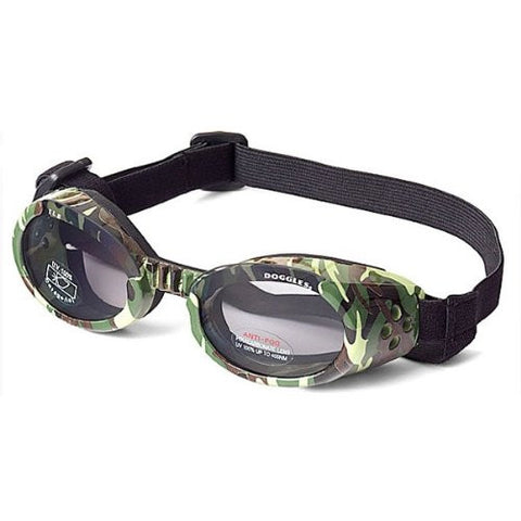 Green Camo ILS Doggles with Light Smoke Lens - X-Small