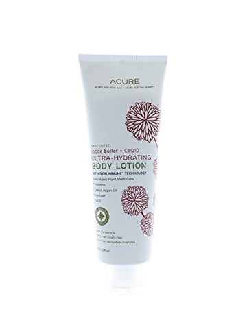 Acure Lotion - Cocoa Butter + CoQ10 Unscented - 8 oz.