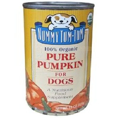 Nummy Tum Tum Canned Food Supplements For Dogs Pure Pumpkin for Dogs 100% Organic 15 oz