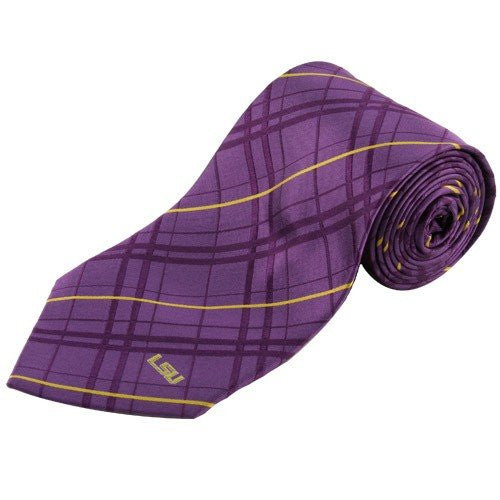 LSU Tigers Tie Oxford Woven Silk