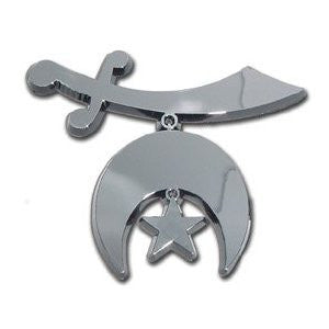 Shriner Chrome Auto Emblem