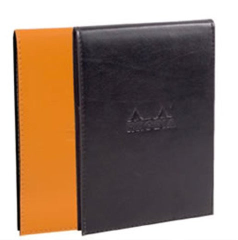Rhodia Pad Holder Black with Orange Graph Pad, 6 x 8 ¾