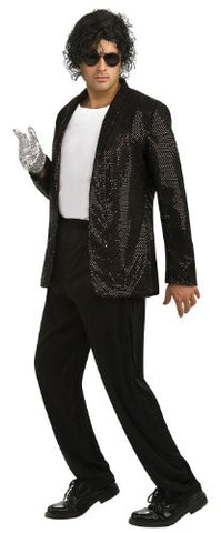 Michael Jackson Black Sequin Billy Jean Jacket - Medium