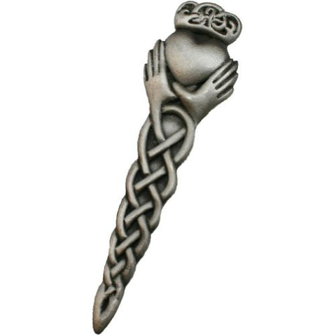 Claddagh Kilt Pin - Antique