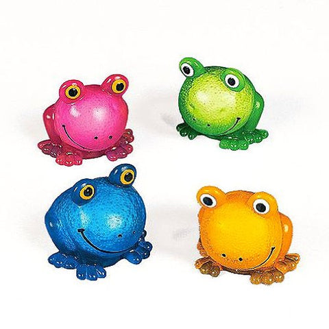 Vinyl Squeezable Sticky Frogs - 12 pcs