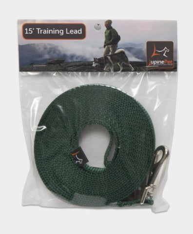 Lupine 3/4" Basics Collection - Green, 15' Training Lead