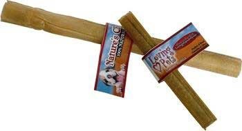 LOVINGPET Pressed Rawhide Stick 10in