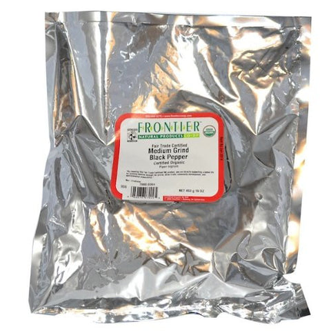 Bulk Pepper, Black Medium Grind ORGANIC, Fair Trade Certified, 16 oz Bulk Bag