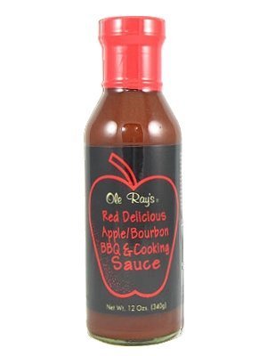 Ole Ray's Red Delicious Apple Bourbon BBQ and Cooking Sauce, 12oz.