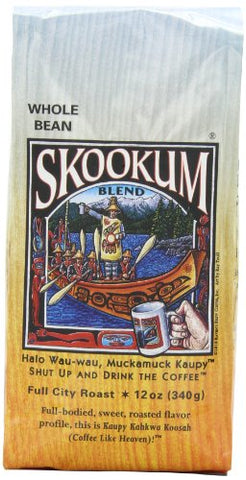 Skookum Blend Whole Bean Coffee - Full City Roast, 12.0 oz