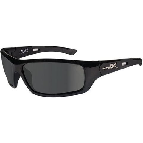 Wiley X: WILEY X - SLAY GLASSES - POLARIZED SILVER FLASH (SMOKE GREY) / GLOSS BLACK