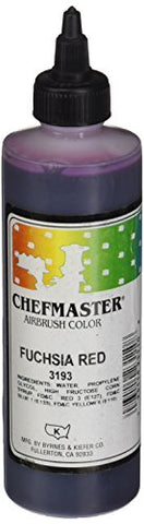 Fuschia Red Chefmaster Airbrush Color, 9 oz