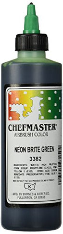 Neon Green Chefmaster Airbrush Color, 9 oz