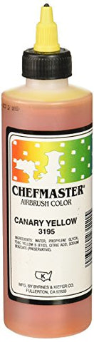 Canary Yellow Chefmaster Airbrush Color, 9 oz