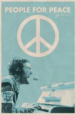 John Lennon (People for Peace) Music Poster Print - 24x36