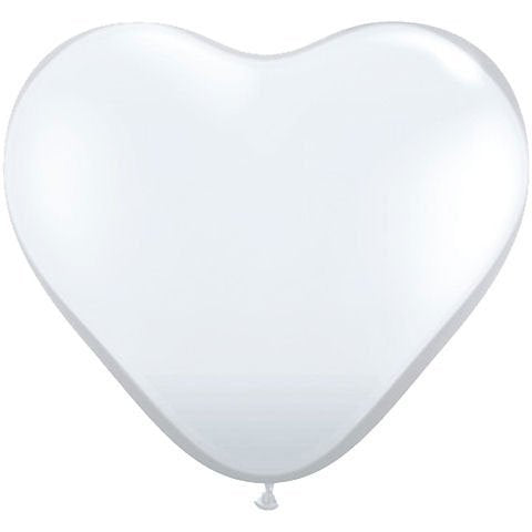 Qualatex 11" Heart Ltx - Diamond Clear