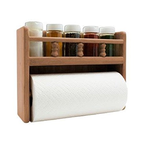 Paper Towel Rack w/Spice, 13-1/16" L x 10" H x 3-3/4" W