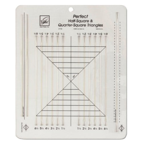 June Tailor, Perfect Half Square & Quarter Square Triangles Ruler (12.5" x 10.5") (not in pricelist)
