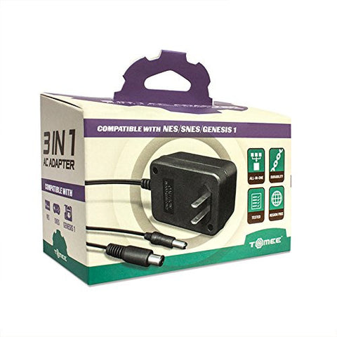 Genesis/ SNES/ NES 3-in-1 Universal AC Adapter - Tomee