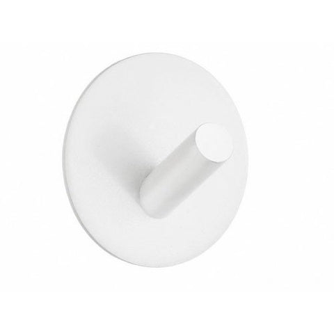 BX1090 SELF-ADHESIVE HOOK WHITE STAINLESS STEEL
