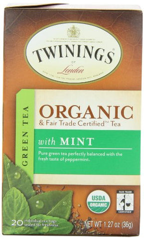 Organic Green with Mint Tea, 20's