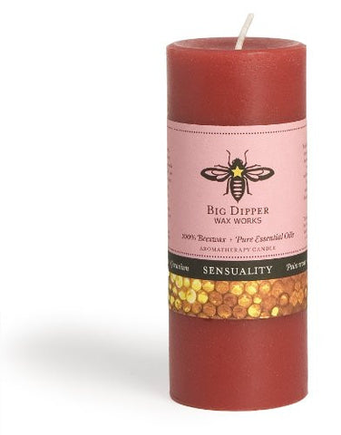 Beeswax Aromatherapy Pillars 2" x 4.75", Sensuality
