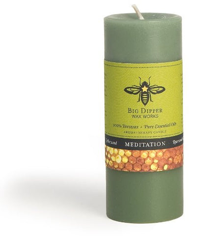 Beeswax Aromatherapy Pillars 2" x 4.75", Meditation