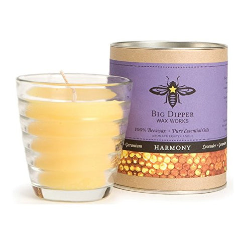 Beeswax Aromatherapy Apothecary Glass - Harmony (Pure Lavender), 3.2 oz.