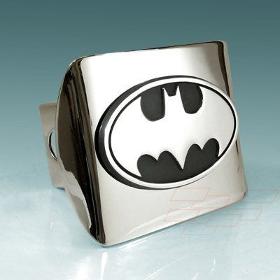 Batman Oval Shiny Chrome Hitch Cover