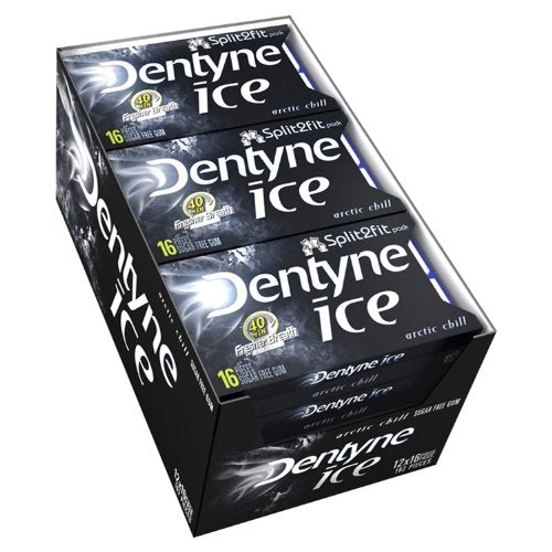 Dentyne Ice Arctic Chill Sugar Free Gum 12 Count 16 Pieces Pack