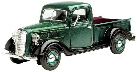 Motormax Premium American - Ford Pickup Truck (1937, 1/24 scale diecast model car, Green)