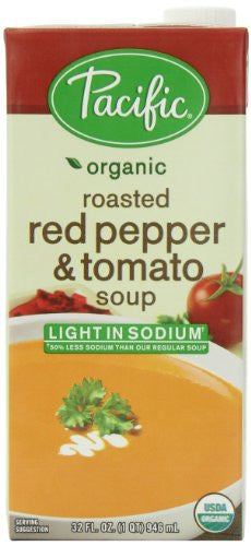 Pacific Organic Low Sodium Creamy Roasted Red Pepper and Tomato Soup, 32 Oz