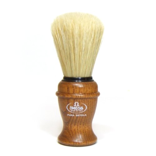 11137 Pure Bristle Shaving Brush, Wood Handle, Brown