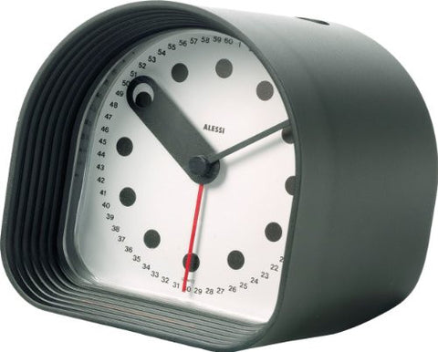 Table alarm-clock in ABS, black, 3¼ x 3¼ - h 3¼ in.