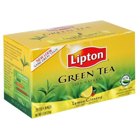 Lemon Ginseng Green Tea, 20's