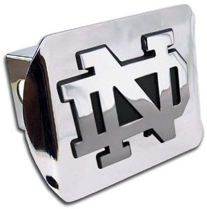 Notre Dame (“ND”) Shiny Chrome Hitch Cover