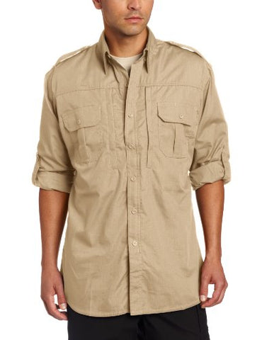 Men's Tactical Shirt - Long Sleeve XL Long (Khaki)