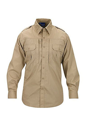 Men's Tactical Shirt - Long Sleeve XL Regular (Khaki)