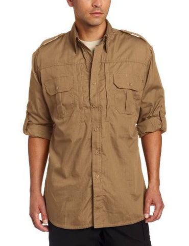 Men's Tactical Shirt - Long Sleeve Medium Long (Coyote)