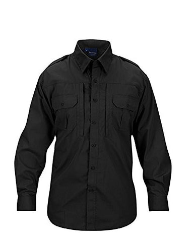 Men's Tactical Shirt - Long Sleeve 3XL Long (Black)