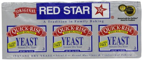 Red Star Quick Rise Yeast, 3-Strip Envelopes