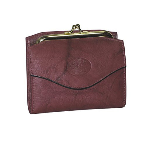 Buxton Heiress French Purse Wallet, Burgundy, One Size