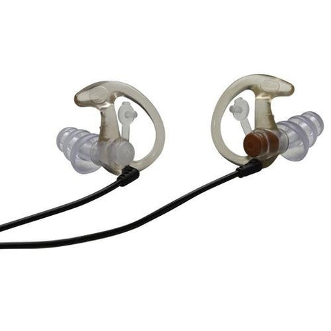 TRIPLE FLANGED, FILTERED EARPLUGS, MEDIUM, 25 PAIR, CLEAR