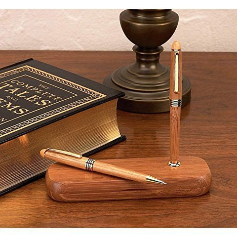 Alex Navarre™ Durable Bamboo Ballpoint Pen and Pencil Set