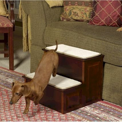 Mr. Herzher's Decorative Pet Step - 2 Step Cherry Wood