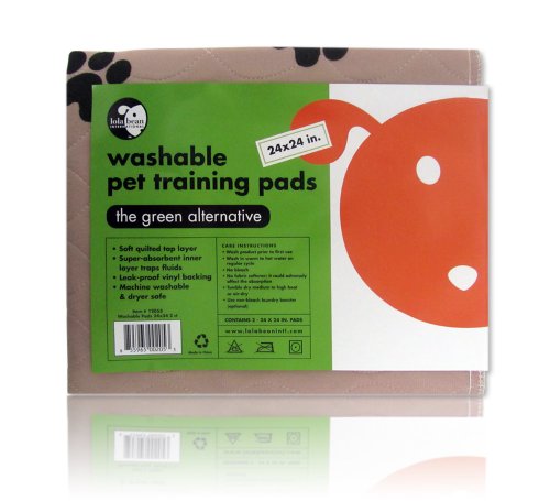 Washable Pet Training Pads, 24"x24", 2 Pads per pack