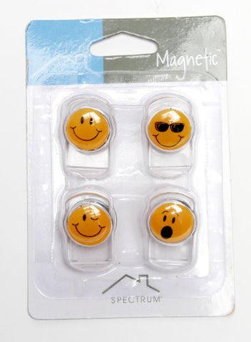 Faces Magnetic Clips 4/Card, Assorted Faces