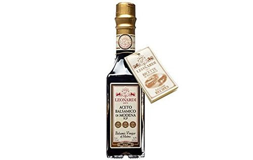 Acetaia Leonardi Balsamic Vinegar from Modena IGP, Francobolli Series, Oro (Gold Seal), 250 ml/8.5 fl oz