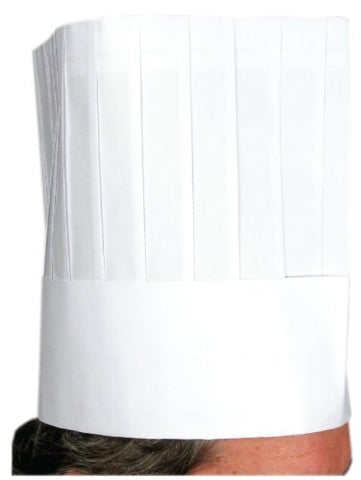 Disposable Paper Chef's Hat , 12", (10 Pcs/Bag)