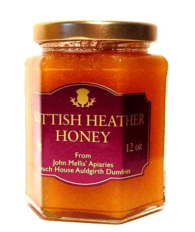 Scottish Honeys - John Mellis Apiaries (Dumfries) 100% Ling Heather (set), 12oz jar